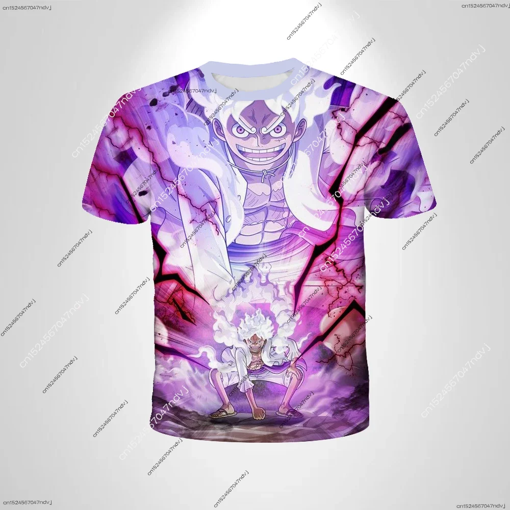 2023 neue Erwachsene Männer/Frauen One Piece Fifth Gear Luffy 3D Gedruckt T-shirt Anime Expo Thema Kleidung Kinder sommer Cartoon Kurzarm Image