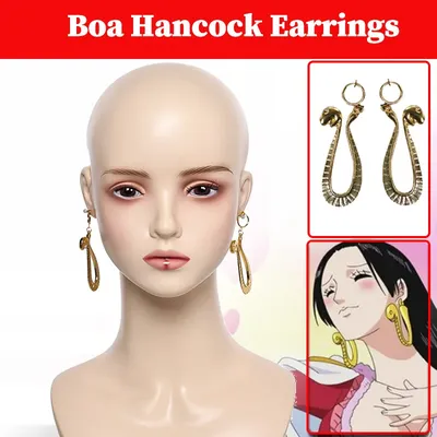 Boa Hancock Ohrringe Cosplay Anime Piraten Kostüm Requisiten Frauen Serpentin Ohrringe Earpins Halloween Party Anzüge Zubehör Image