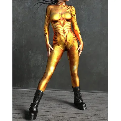 Halloween Horror Monster Haut Overall Cosplay Zentai Anzug Kostüm Steampunk Party Zeigt Leistung Image