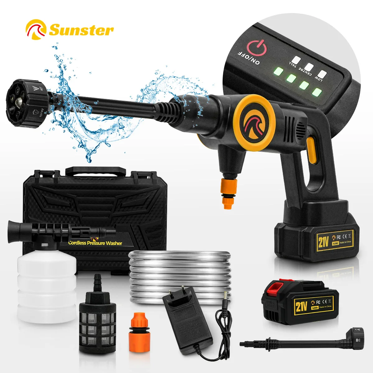 3000 W Bürstenlose Hochdruck Auto Waschmaschine Pistole 3 Gänge Elektrische Garten Waschen Wasser Spritzpistole Für Makita 21 V batterie