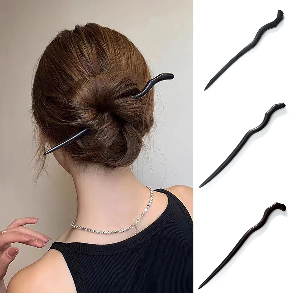 Retro Holz Haarnadel Haars pangen für Frauen Mädchen elegante Haars pangen Kopf bedeckung Hochzeits feier benutzer definierte handgemachte Haarschmuck Geschenke Image