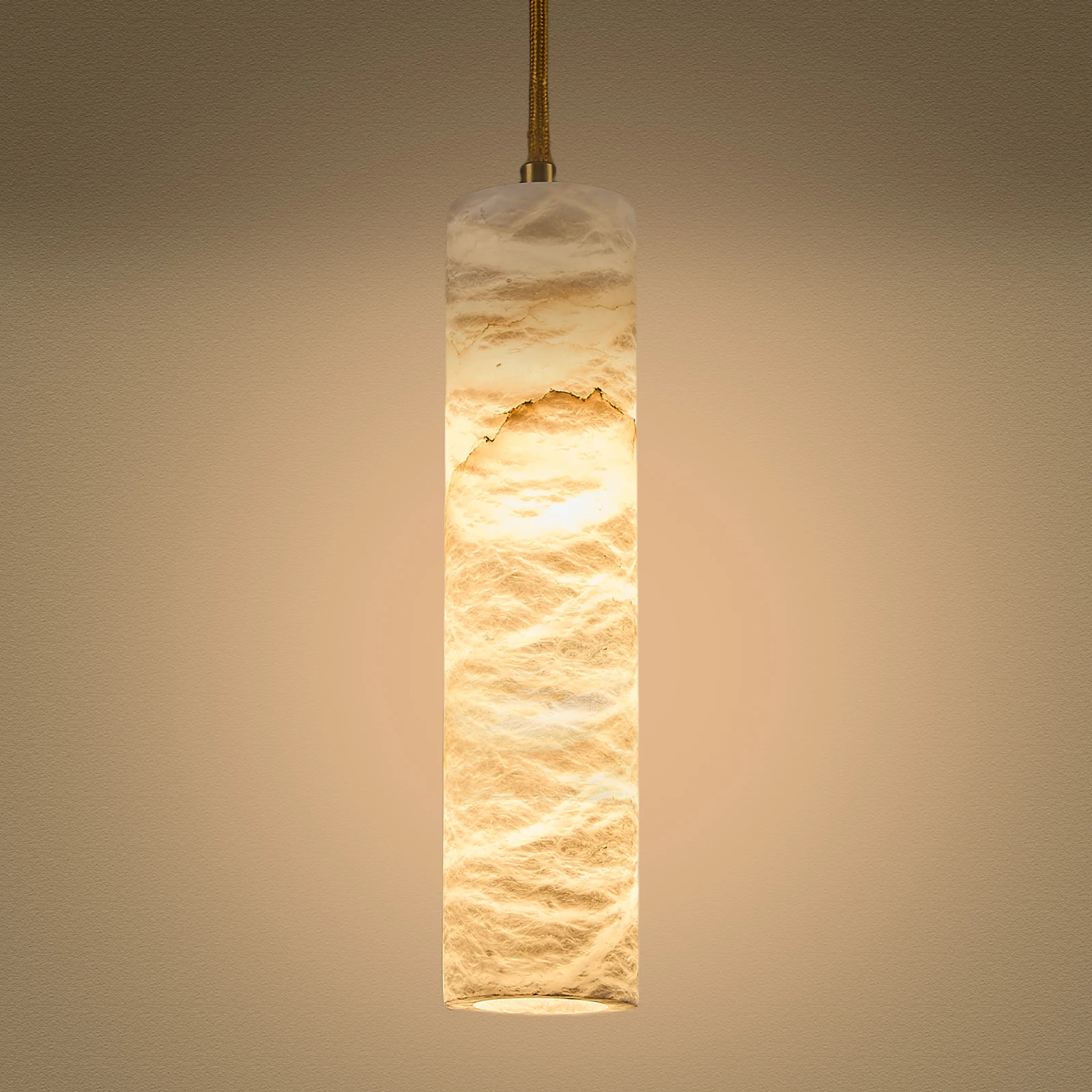 Natürliche Alabaster LED Pendelleuchte Weißer Marmor Kronleuchter für Wohnzimmer Heim-Dekor Schlafzimmer Moderne Deckenpendelleuchte