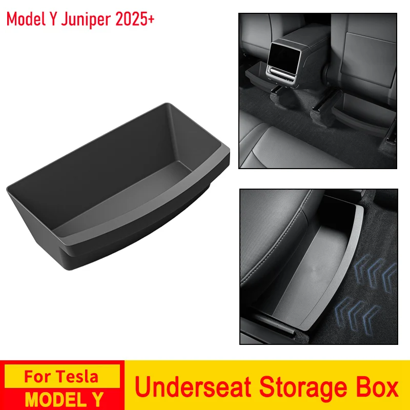 Für Tesla Neues Modell Y2025, Wacholder, Starten unter dem Sitz, Aufbewahrungsbox, Fall, Autositz-Organizer, Fahrzeug-Untersitz, Schublade, Tablett, Zubehör Image