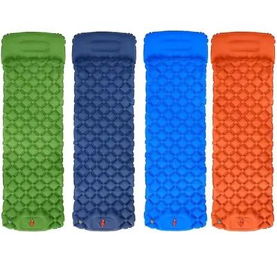 Camping Zelt Luftmatratze Ultraleicht Eine Person Feuchtigkeit-Beweis Pumpe Gebaut In Air Matte Zelt Isomatte Mit Kissen