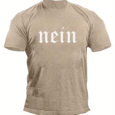 TEMU Slogan Germany Spring And Summer Men's Short-sleeved T-shirts Printed Tops Summer T-shirts Image