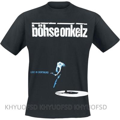TEMU Bohse Onkelz Men's Round Neck Short Sleeve, Breathable Casual Cotton T-shirt Image