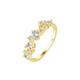 Tolldek Gold Au750 18K Wedding Rings Laboratory Created Diamond Classic Oval Diamond Cut Ring Yellow Gold 750 Real Gold Moissanite Engagement Ring, 18K Yellow Gold (750), Moissanite Lab Created