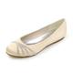 DANOBAB Women's Round Toe Flats Shoes Washable, Soft, Slip-On Dressy Shoes Suitable for Business Casual, Office Wear, Work Attire & Weddings,Champagne,7.5