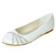 DANOBAB Women's Round Toe Flats Shoes Washable, Soft, Slip-On Dressy Shoes Suitable for Business Casual, Office Wear, Work Attire & Weddings,Ivory,4.5