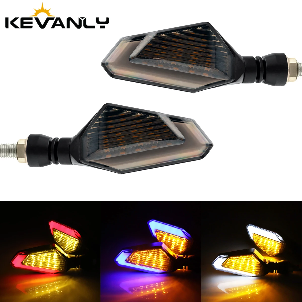Indicatori di direzione universali per moto Indicatori di direzione ambra sinistro Indicatori di direzione per moto super luminosi Lampeggiatori di segnale Fanale posteriore Scooter