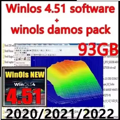 Neueste winols 4,7 93gb winols damos big pack (neu) 1,61 1,2 5,3 ecm titan mit immo service tool