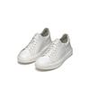 Sneaker GEOX "U DEIVEN", Herren, Gr. 42, weiß, Leder, Textil, casual, Schuhe, Schnürschuh, Freizeitschuh im cleanen Look