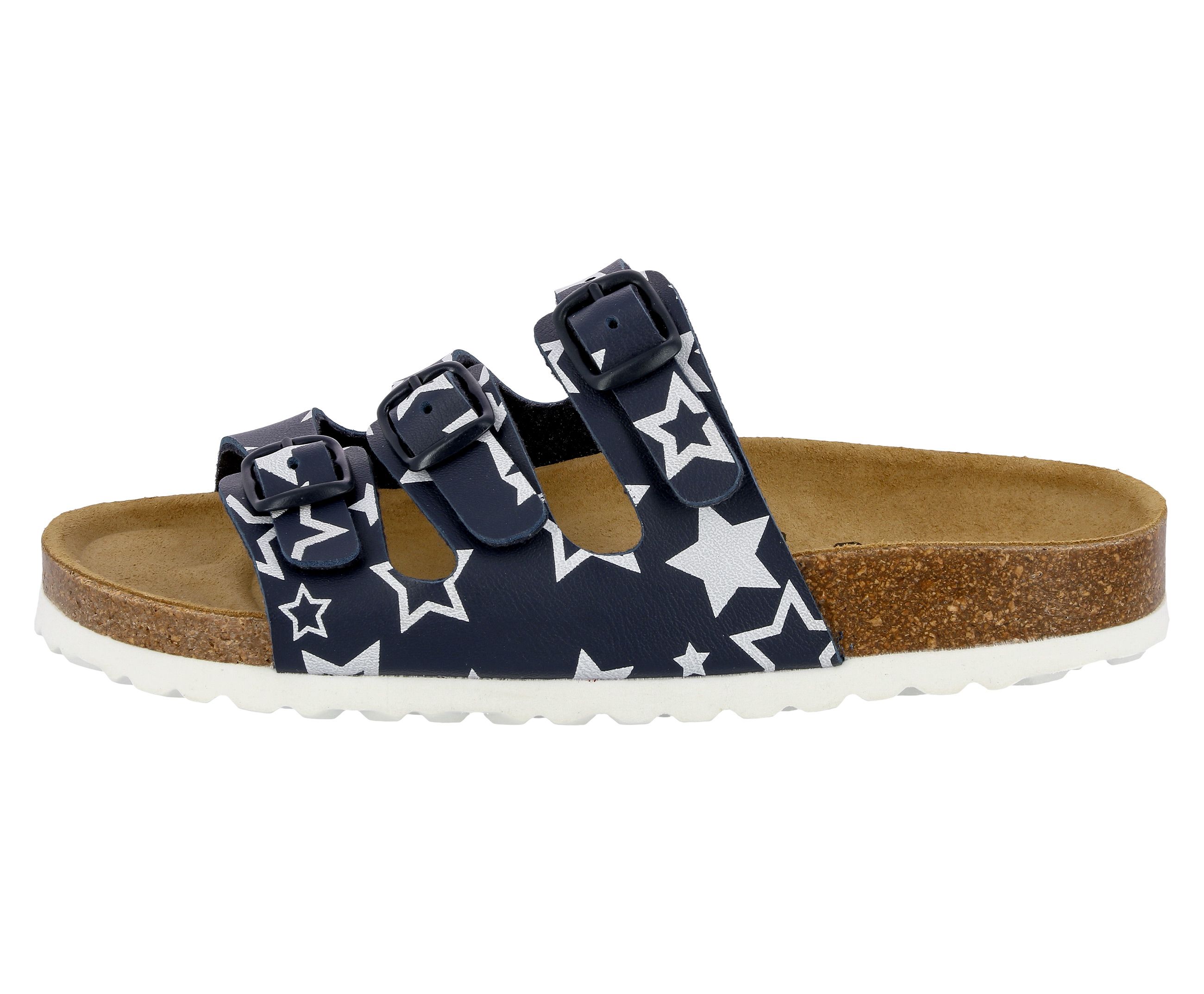 Pantolette LICO "Pantolette Bioline Star", Kinder, Gr. 42, blau, Synthetik, Schuhe Pantolette