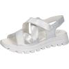 Plateausandale WALDLÄUFER "H-NELE", Damen, Gr. 8,5 (42,5), silber (silberfarben), Nappaleder, metallic, casual, Schuhe, Sommerschuh, Sandalette, Bequemschuh in Komfortweite H (= sehr weit)