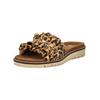 Pantolette ARA "Ara Pantoletten Lederimitat", Damen, Gr. 42, braun (beige, braun), Lederimitat, casual, Schuhe