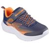 Sneaker SKECHERS "MICROSPEC ADVANCE", Kinder, Gr. 31, blau (navy, orange), Lederimitat, Textil, sportlich, Schuhe