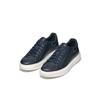 Sneaker GEOX "U DEIVEN", Herren, Gr. 43, blau (navy), Leder, Textil, casual, Schuhe, Schnürschuh, Freizeitschuh im cleanen Look