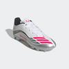 Fußballschuh ADIDAS PERFORMANCE "F50 MESSI CLUB KUNSTRASEN NEUERER GENERATION, HART- UND ASCHENPLÄTZE", Gr. 30, cloud weiß, lucid rot, silber metallic, Synthetik, sportlich, Schuhe, geeignet für Rasen- und Kunstrasenplätze