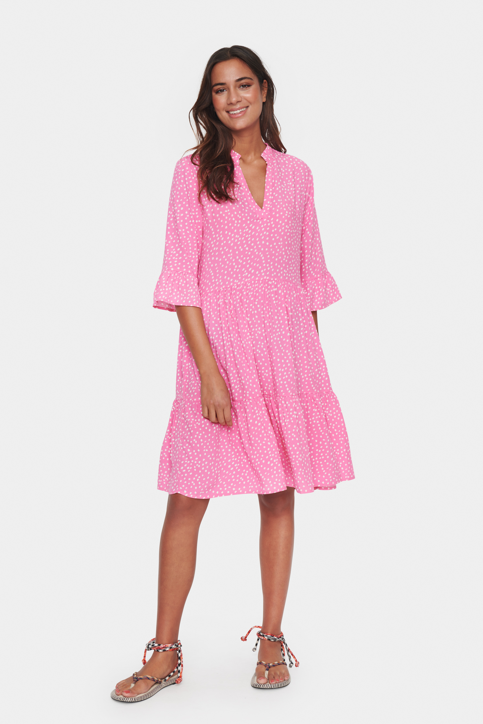 Kleid Casual fit pink white Image