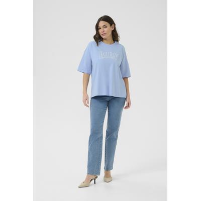 T-shirt Oversize fit Vista Blue W. Chalk Embroidery Image
