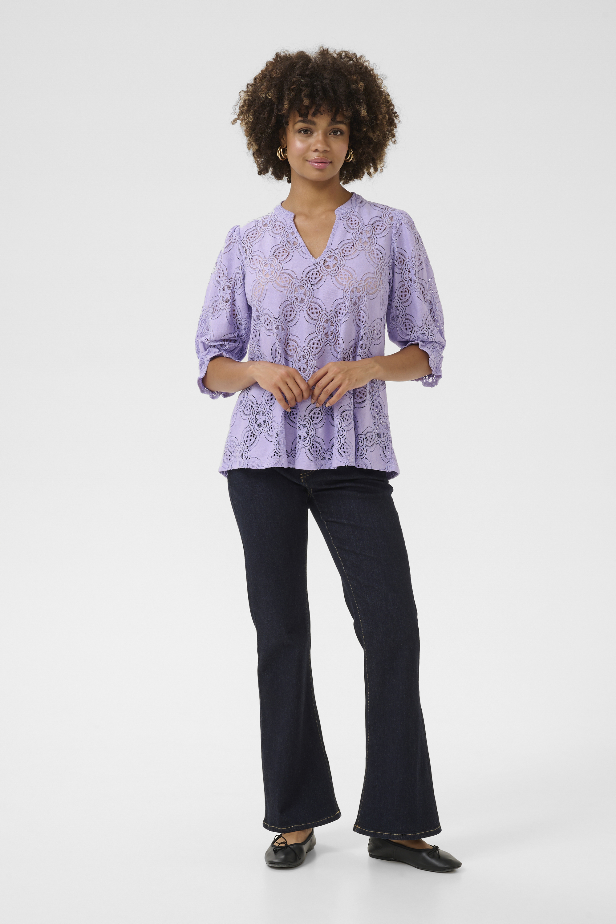 Langarm-Bluse Relaxed fit Purple Rose purple Image