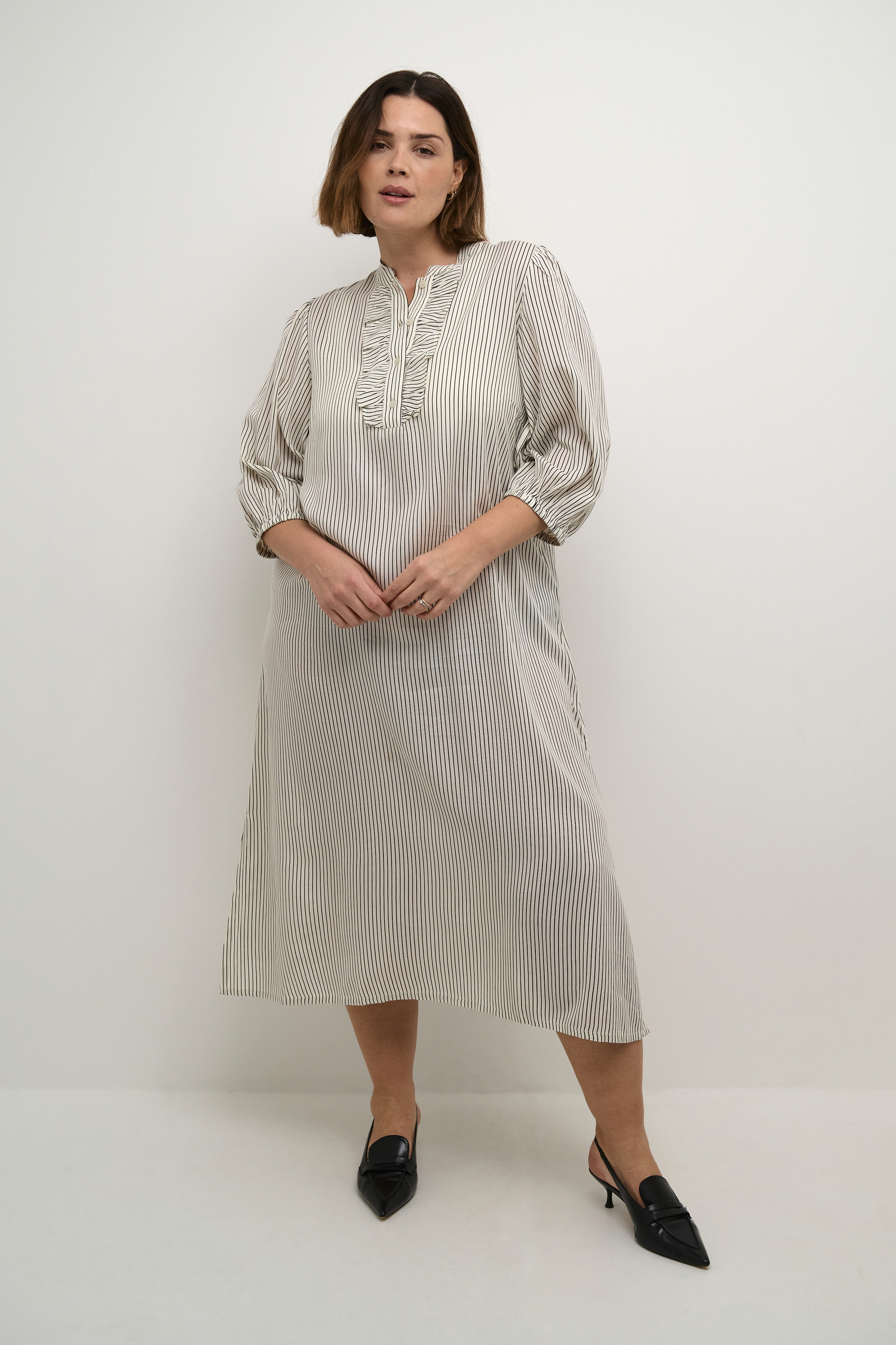 Kleid A-shape Turtledove/Black Stripe black offwhite Image