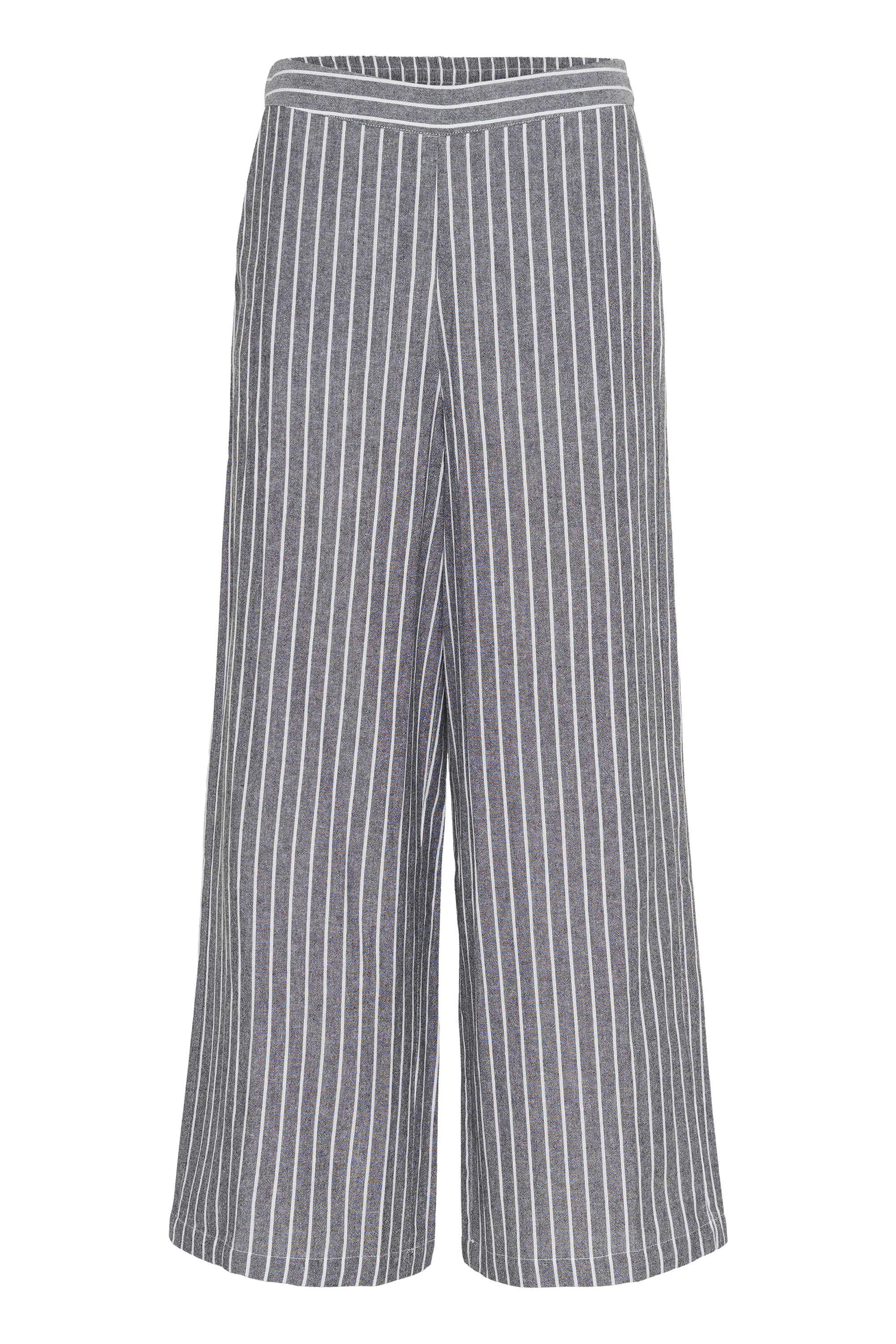 Casual Hose Casual fit Black Melange/White Stripe black white