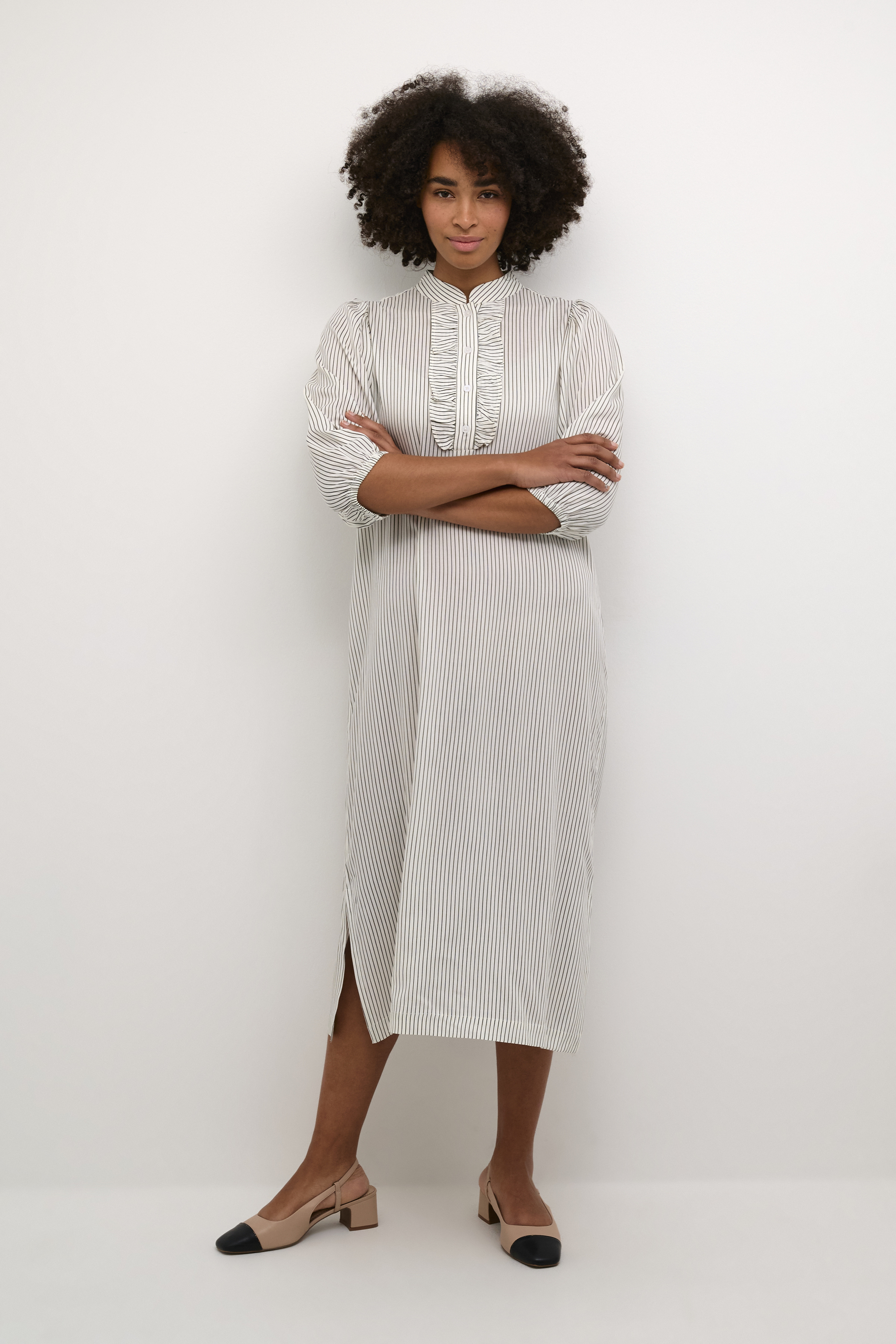 Kleid Regular fit Turtledove/Black Stripe black offwhite Image