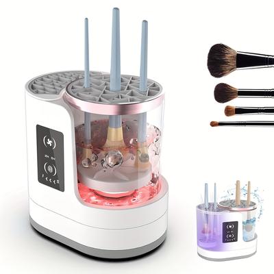 TEMU Electric Makeup Brush Cleaner - Fast Drying, Suitable For All Sizes Of Beauty Makeup Brush Sets, Eyeshadow Brushes, Blush Brushes, Etc., Efficient Cleaning And Drying Image