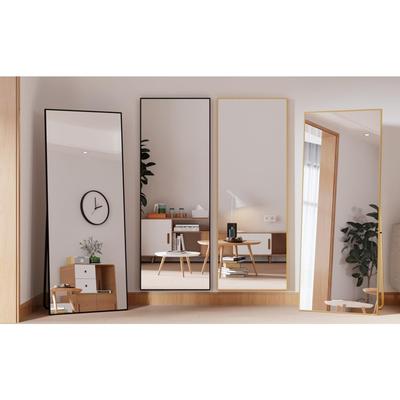 TEMU Ycz Large Floor Mirror 150 X 40 Cm, Full-length And Rectangular Cosmetic Mirror, Space-saving And Elegant Decor For Living Room And Bedroom, Kjhgf Image