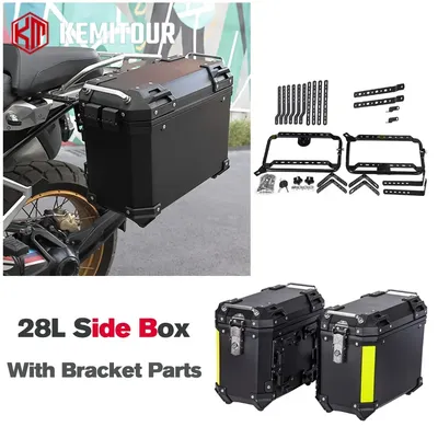 Für Suzuki Für BMW Universal Seite Box Gepäck Für Yamaha Für Ducati Die Meisten Moto Modell Sattel Fall Lagerung Lock Stamm Hinten Werkzeug Tasche