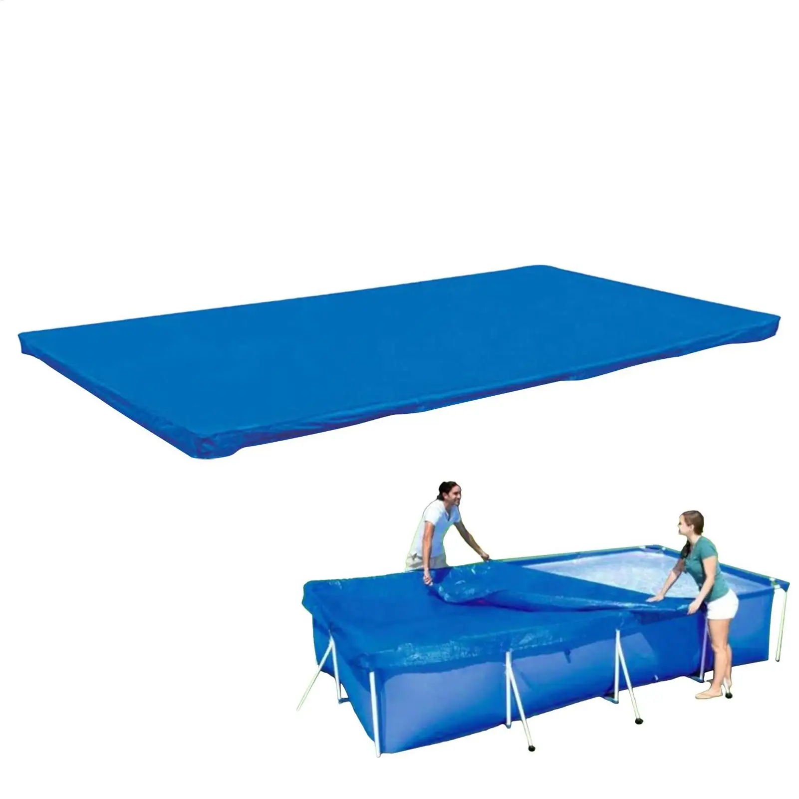Couverture de piscine rectangulaire, protecteur de piscine pliable, couverture de piscine au-dessus du sol, couverture de piscine gonflable pour Patio, piscines extérieures, jardin