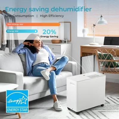 4500 Sq.Ft Dehumidifier for Basement with Drain Hose,50 Pint to 110 Pint Large Dehumidifier with