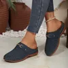 Frauen Hausschuhe 2025, Neue Sommer Mode Closed Toe Plattform Hausschuhe Sandalen Damen Vintage Rutschen Frauen Schuhe Keil Hausschuhe