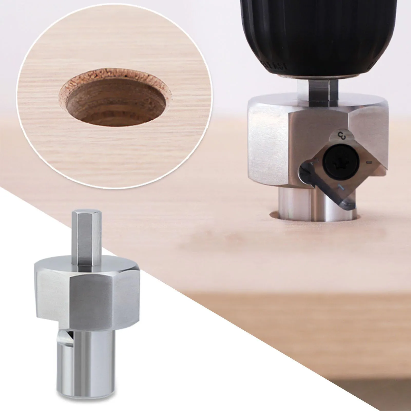 Bank, Hundeloch-Fasenbank, Hundeloch-Fasen, 3/4 Zoll legierter Stahl, präzise und effiziente Werkbank, Hundeloch-Fasenreibahle Image