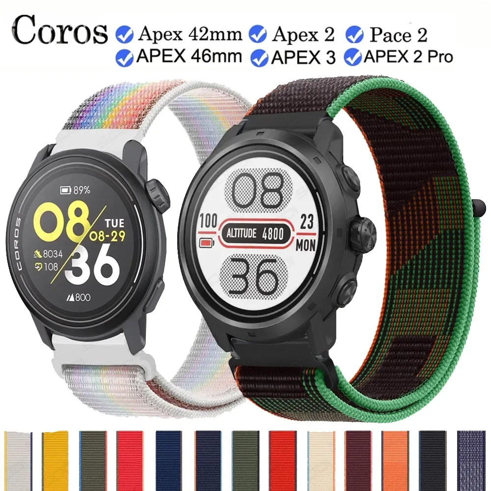Sport Nylon Schleife für COROS PACE 3 2/APEX 2 Pro/APEX Pro Armband für COROS APEX 2 Pro 46mm 42mm Armband 20mm 22mm Uhrenarmband Image