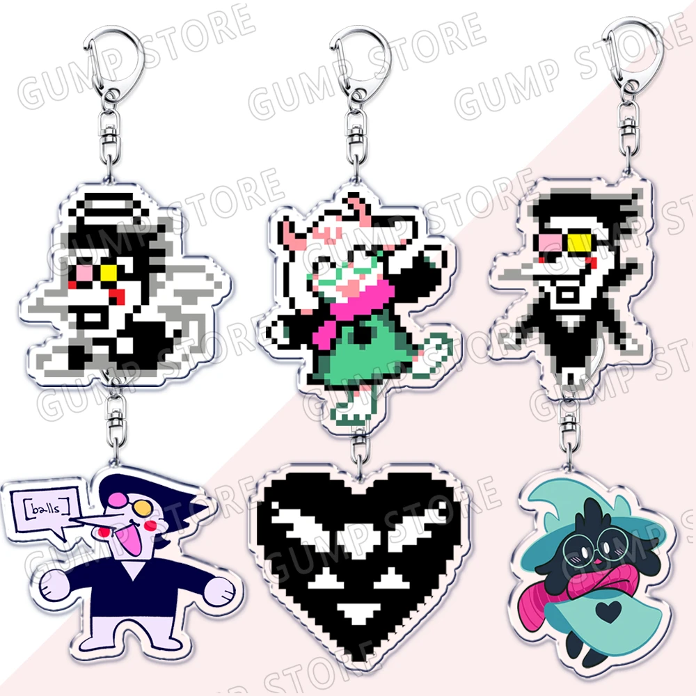 Süßes Spiel Deltarune Schlüsselanhänger für Zubehör Ralsei Kris Susie Spamton Undertale Angel Schmuck Schlüsselanhänger Fans Gaming Gamer Geschenke Image