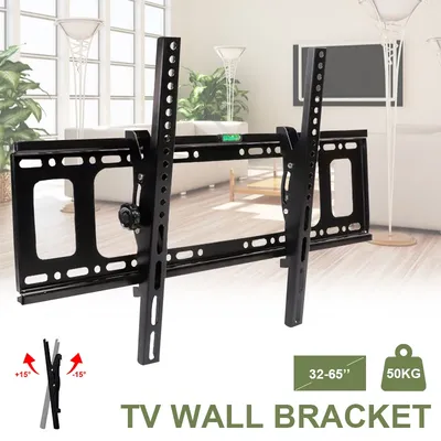 TV-Ständer, TV-Rack für 32–65 Zoll TV, universelle TV-Wandhalterung, Monitor-Wandhalterung, PC-Bildschirmhalterung, fester Halter