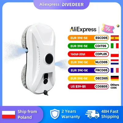 DIVEDEER Intelligenter Fensterreiniger, bidirektionales Doppelspray, neuer Fensterreiniger, automatische Mini-Maschine mit Doppelspray Image