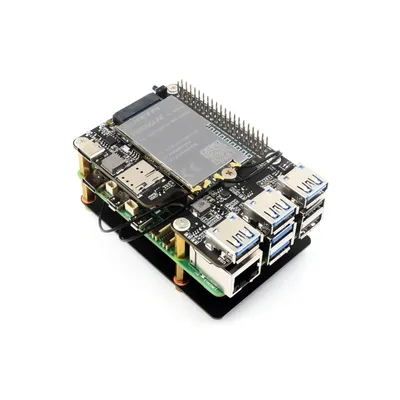 PCIe zu M.2 4G/5G und USB 3.2 HAT für Raspberry Pi 5, kompatibel mit SIMCom/Quectel 4G/5G-Modulen, Raspberry Pi 5 HAT, High-Speed Image