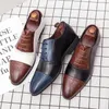 Neue Bullock Geschnitzte Spitze Leder Schuhe Männer der Britischen Geschäfts Formalen Casual Schuhe Mode Große Größe 48 Friseur Schuhe Mann