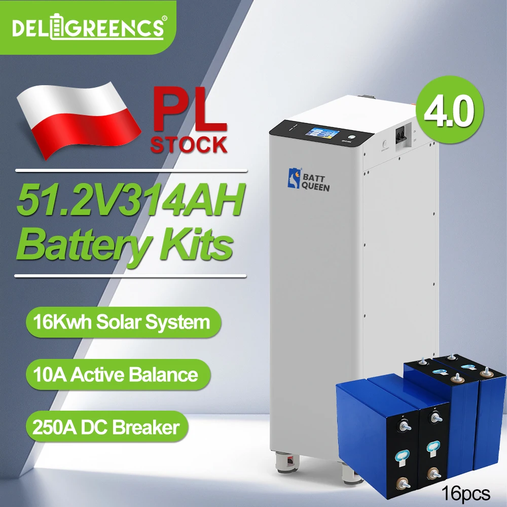 Seplos V4 DIY-Batteriekits 48 V 280 A 320 Ah LifePO4-Akku Smart BMS Active Balance CAN Rs485 15 kWh Solarspeichersystem Image