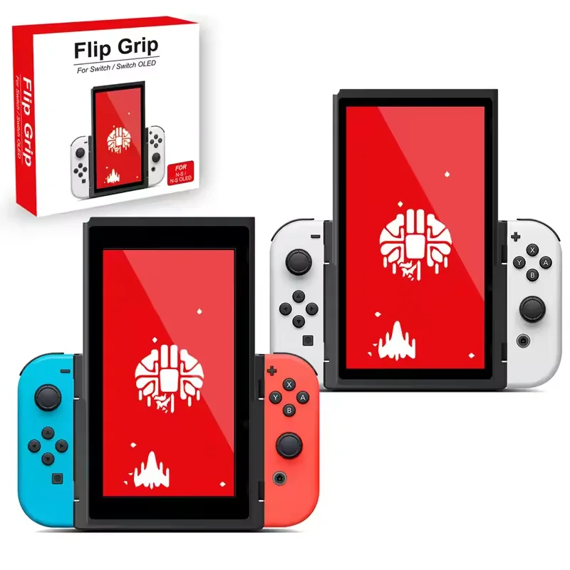Porträt Vertikale Halterung Grip Flip für NS Schalter/OLED Handheld Spielkonsole Controller Gamepad für NS Schalter Zubehör Image