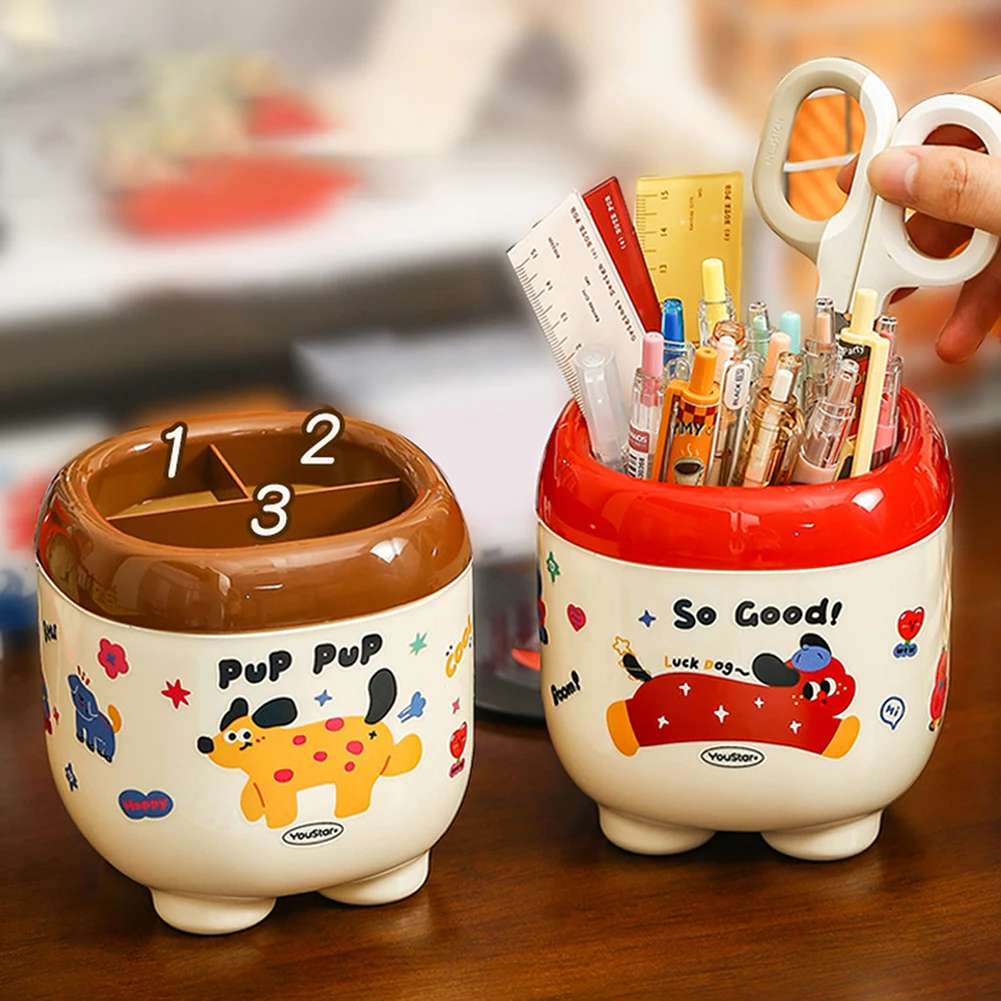 Schreibtischstifthalter Plastikstift Ständer für Studientisch Multifunktional einfach nutzende wiederverwendbare Briefpapierbox für Schulbüro Briefpapier Image