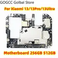 Scheda madre Origina per Xiaomi 13 Pro mi 13 Ultra 5G Scheda madre Scheda principale Circuiti chip logici 256/512GB Sostituzione sbloccata