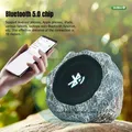 Simulazione di ricarica USB solare Prato di pietra Altoparlante Bluetooth Subwoofer stereo wireless impermeabile esterno Boombox da giardino portatile