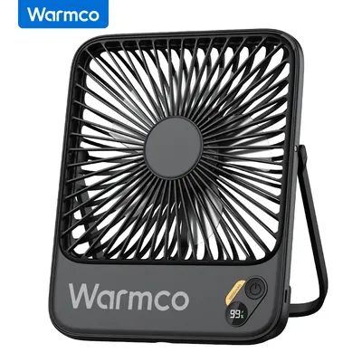 Warmco D3 Portable Fan 10000mAh Rechargeable Battery USB Desk Fan 4 Speed Quiet Small Personal Fan 180°Folding Mini Fan for Home