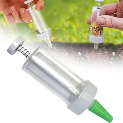 1 Piece Portable Seed Dispenser, Mini Manual Seeding Tool for Garden Planting, Flower Pot and Garden Bed Essential Gardening