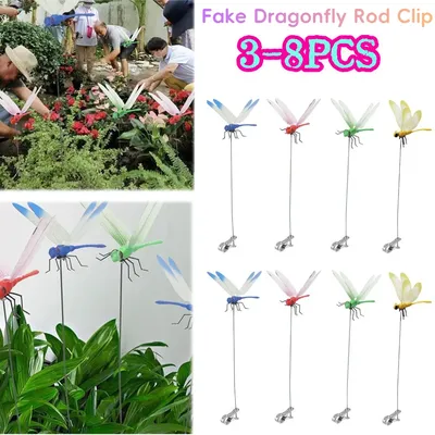 Dragonfly Clip Bug Repellent Realistic Dragonfly Hat Clip Bug Repellent Dragonfly Garden Decor Clip-On for Garden Decor