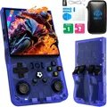 Lettori per console di gioco portatili Open Source R36Max Console con schermo IPS da 4 pollici Lettore video tascabile retrò 64G/128G Fino a 22000+ giochi